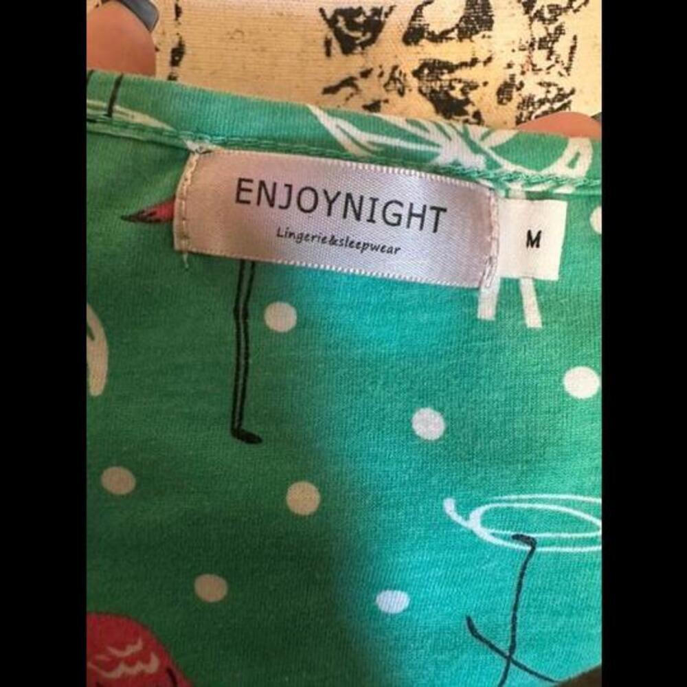 Enjoynight Flamingo Print Sleep Shirt - Size Medium - Picture 2 of 2